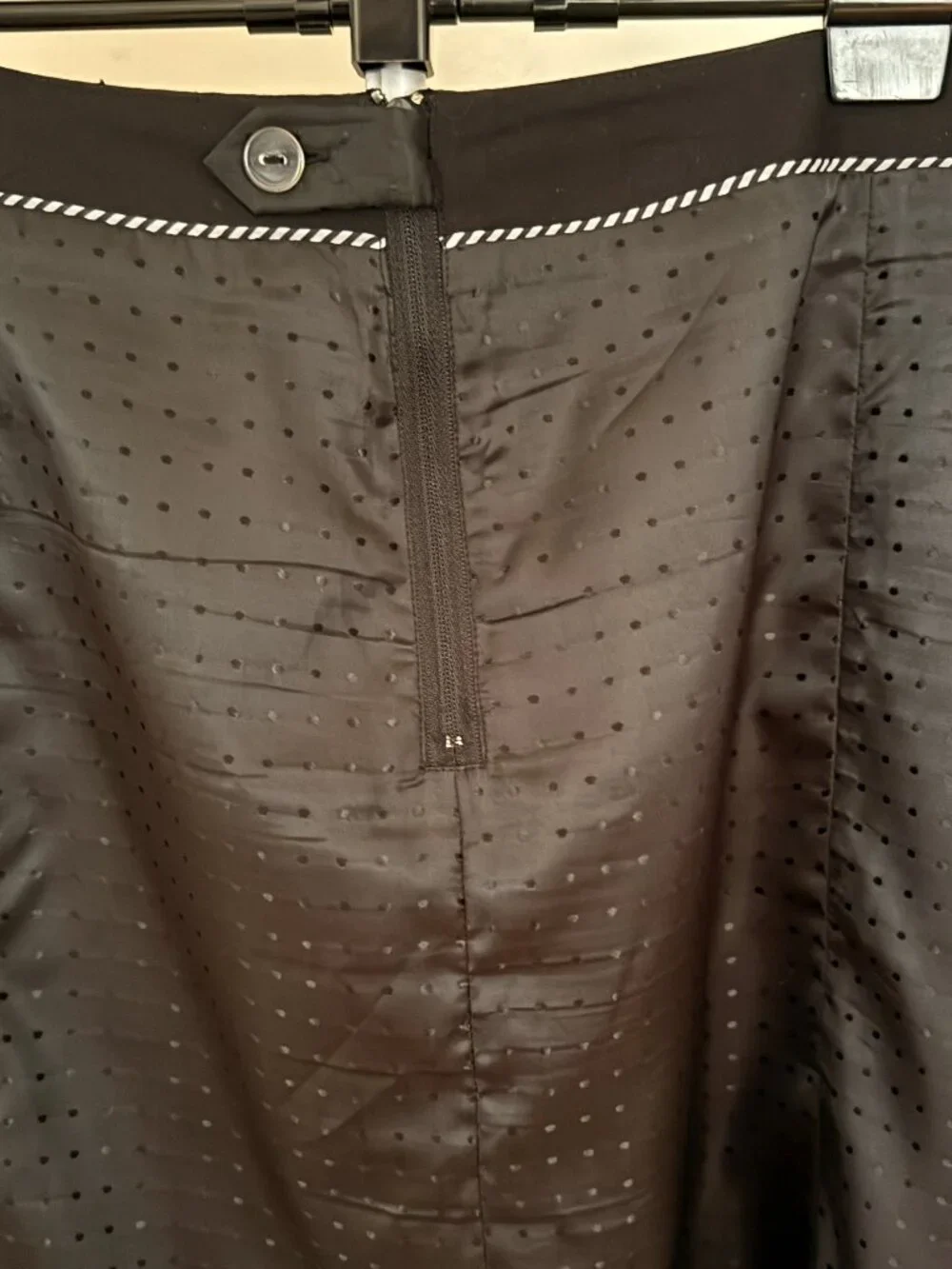 H&M Black Lined Skirt w/Four Kick Pleats - Size 14